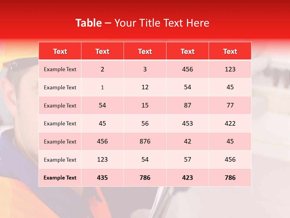 A Man Wearing A Hard Hat And Holding A Clipboard PowerPoint Template