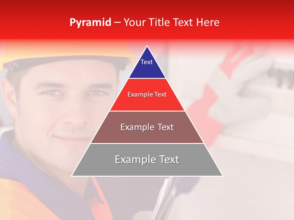 A Man Wearing A Hard Hat And Holding A Clipboard PowerPoint Template