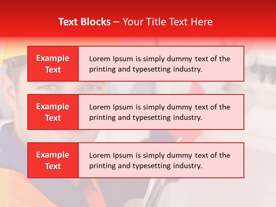 A Man Wearing A Hard Hat And Holding A Clipboard PowerPoint Template