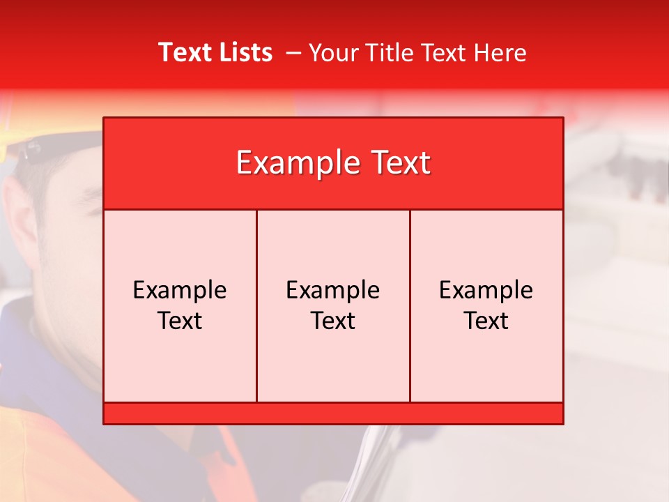 A Man Wearing A Hard Hat And Holding A Clipboard PowerPoint Template