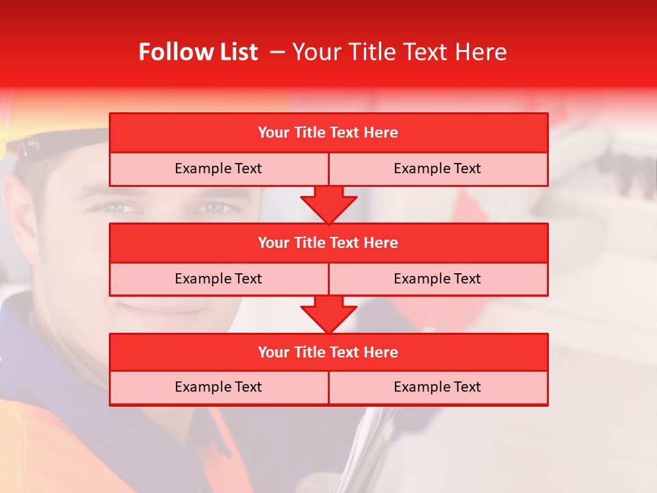 A Man Wearing A Hard Hat And Holding A Clipboard PowerPoint Template