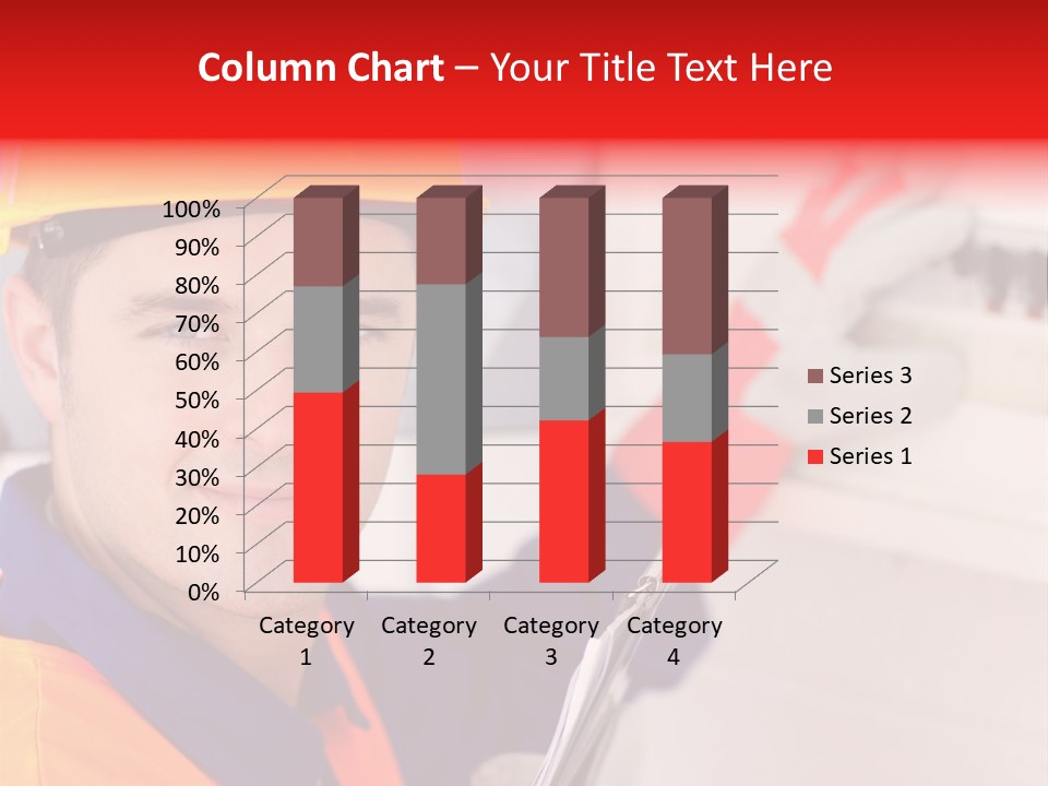 A Man Wearing A Hard Hat And Holding A Clipboard PowerPoint Template