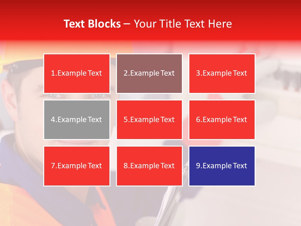 A Man Wearing A Hard Hat And Holding A Clipboard PowerPoint Template