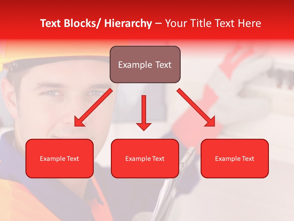 A Man Wearing A Hard Hat And Holding A Clipboard PowerPoint Template