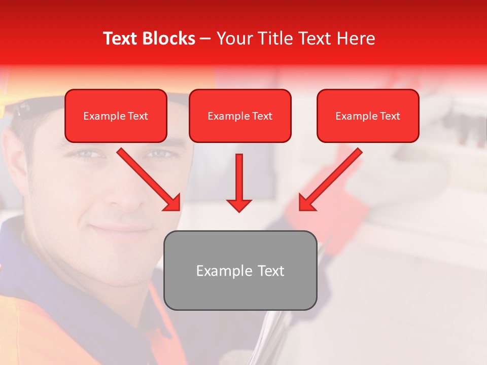 A Man Wearing A Hard Hat And Holding A Clipboard PowerPoint Template