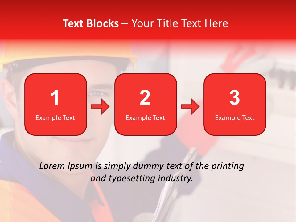A Man Wearing A Hard Hat And Holding A Clipboard PowerPoint Template