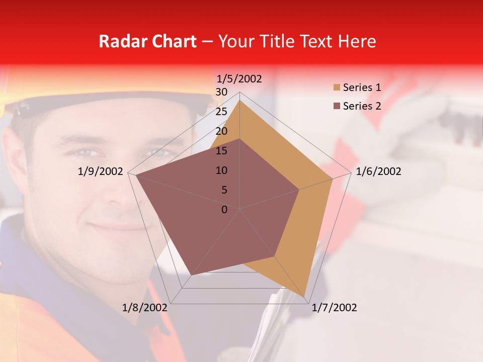 A Man Wearing A Hard Hat And Holding A Clipboard PowerPoint Template