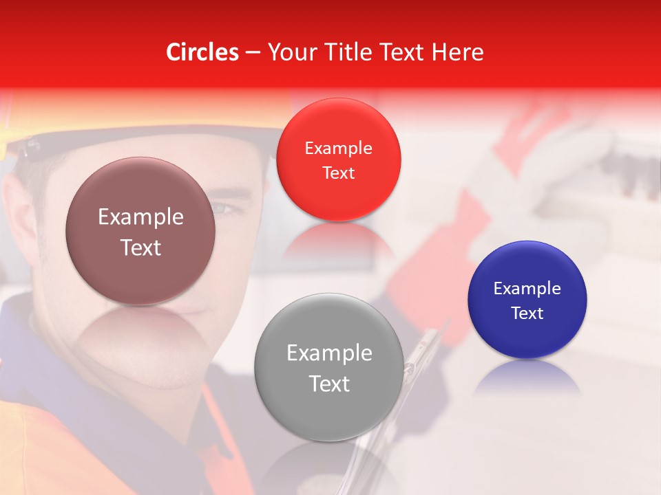 A Man Wearing A Hard Hat And Holding A Clipboard PowerPoint Template