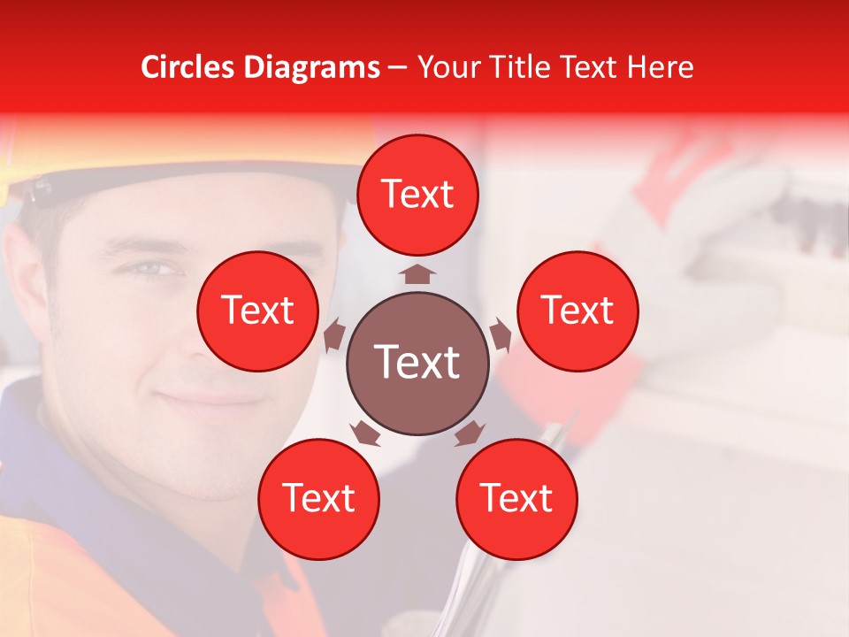 A Man Wearing A Hard Hat And Holding A Clipboard PowerPoint Template