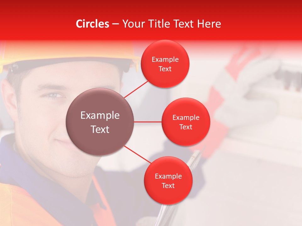 A Man Wearing A Hard Hat And Holding A Clipboard PowerPoint Template