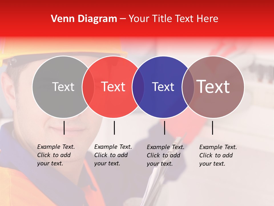 A Man Wearing A Hard Hat And Holding A Clipboard PowerPoint Template
