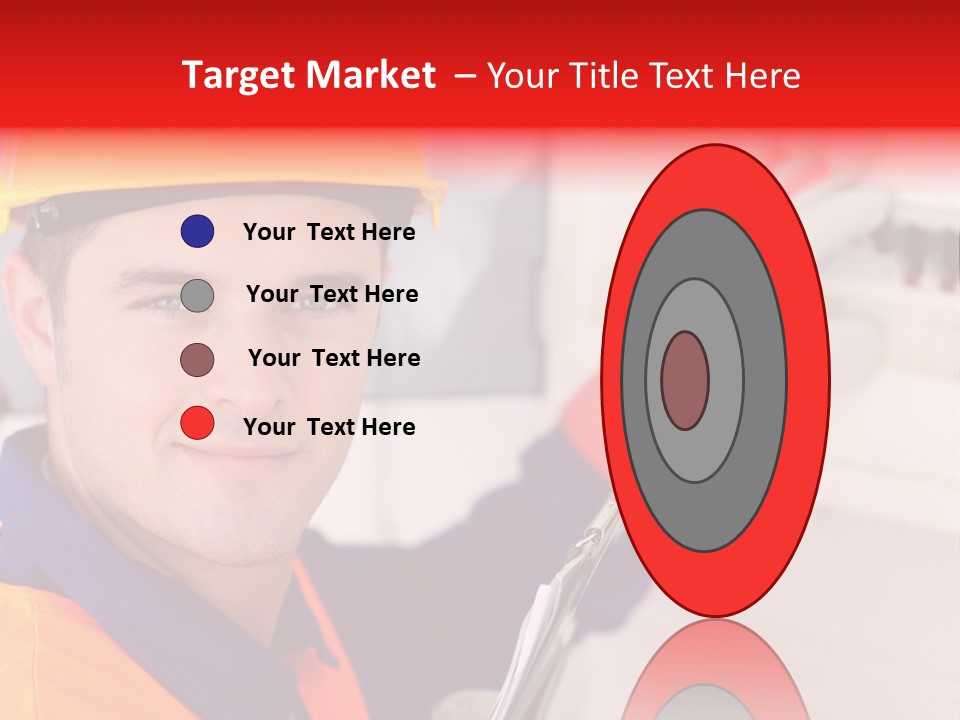 A Man Wearing A Hard Hat And Holding A Clipboard PowerPoint Template