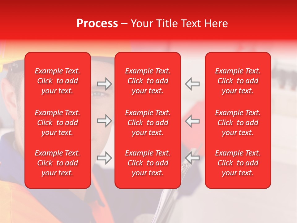 A Man Wearing A Hard Hat And Holding A Clipboard PowerPoint Template