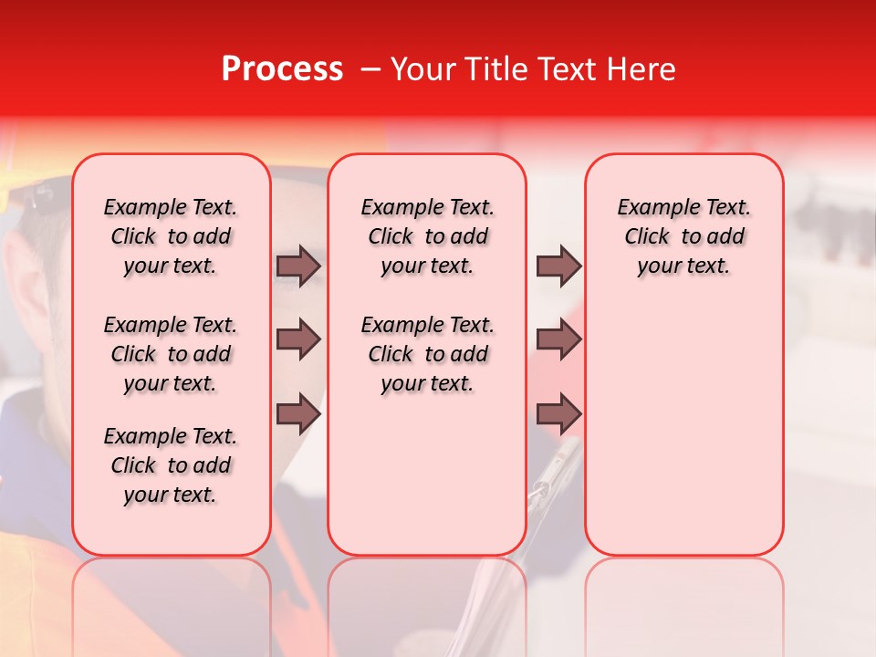 A Man Wearing A Hard Hat And Holding A Clipboard PowerPoint Template