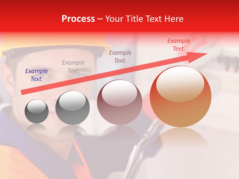 A Man Wearing A Hard Hat And Holding A Clipboard PowerPoint Template