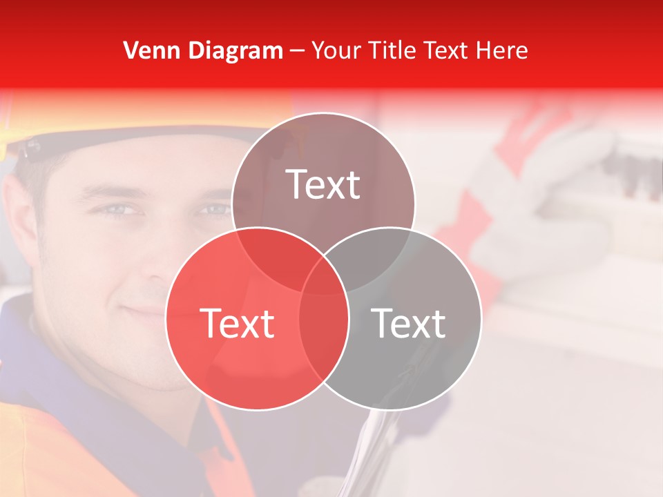 A Man Wearing A Hard Hat And Holding A Clipboard PowerPoint Template