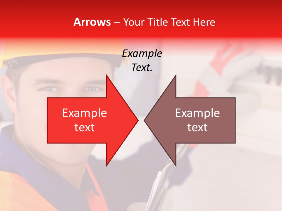 A Man Wearing A Hard Hat And Holding A Clipboard PowerPoint Template