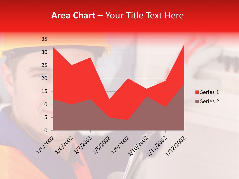 A Man Wearing A Hard Hat And Holding A Clipboard PowerPoint Template