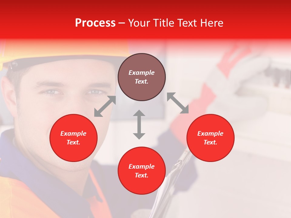 A Man Wearing A Hard Hat And Holding A Clipboard PowerPoint Template