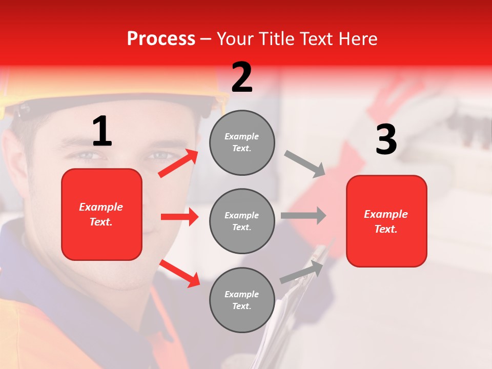 A Man Wearing A Hard Hat And Holding A Clipboard PowerPoint Template