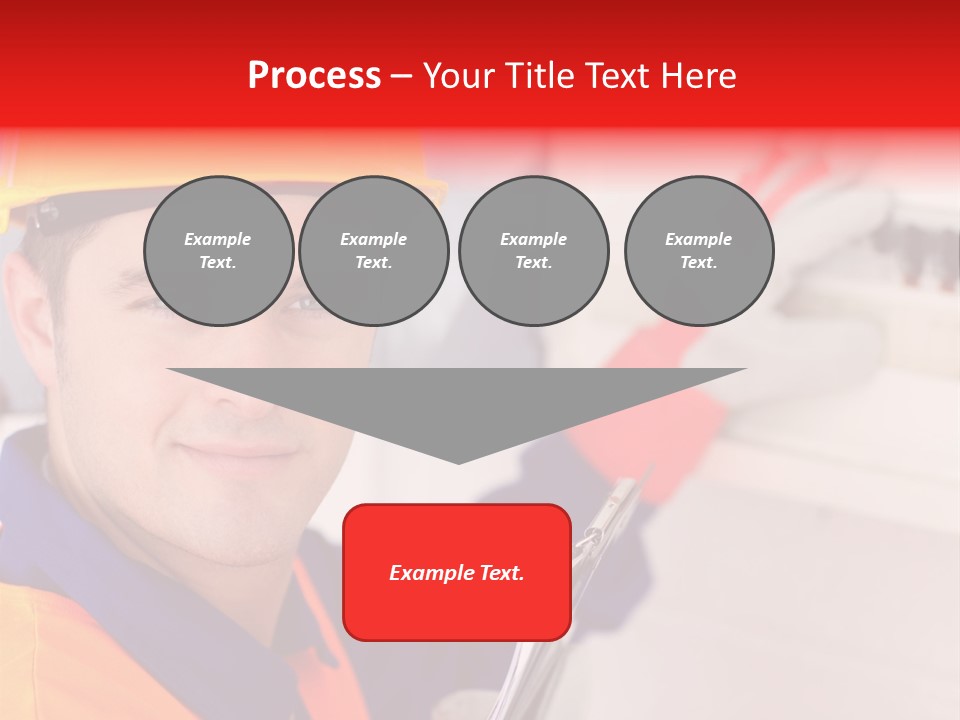 A Man Wearing A Hard Hat And Holding A Clipboard PowerPoint Template