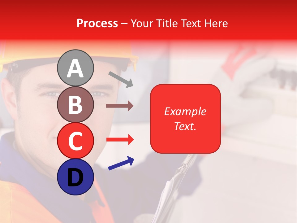 A Man Wearing A Hard Hat And Holding A Clipboard PowerPoint Template
