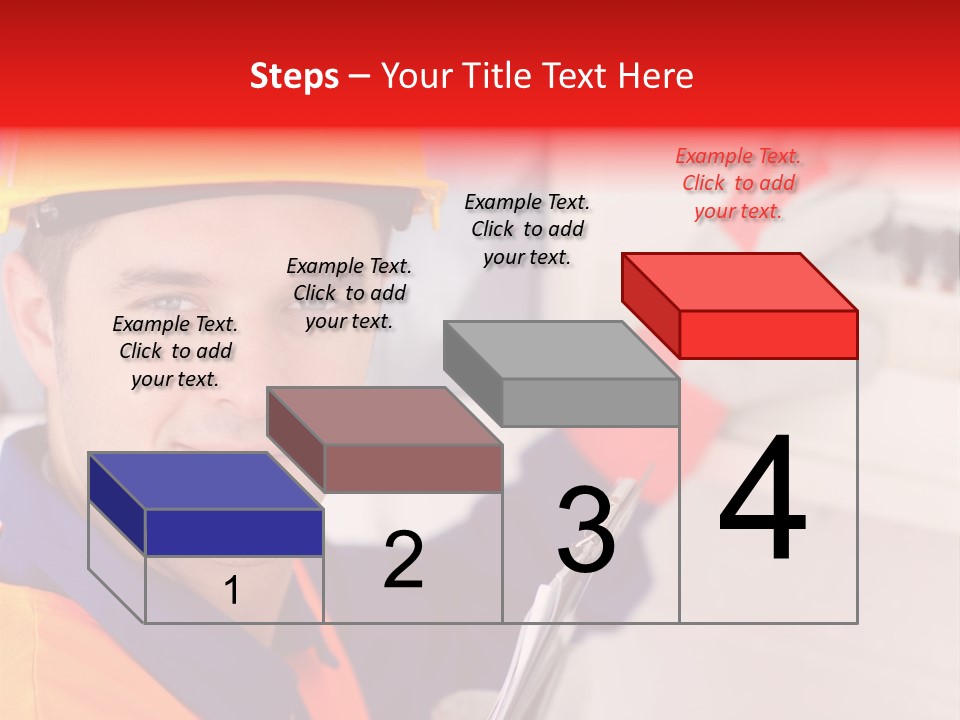 A Man Wearing A Hard Hat And Holding A Clipboard PowerPoint Template