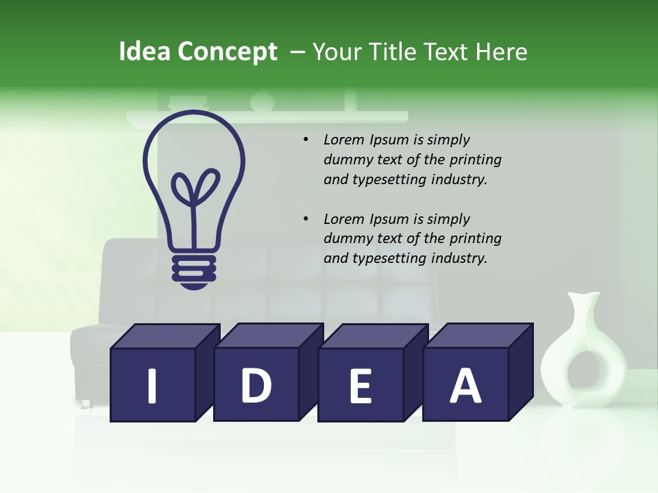 Sofa Comfort Sit PowerPoint Template