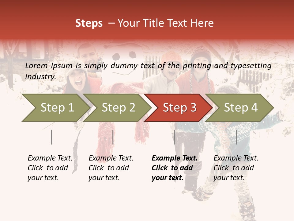 Smiling Full Length Male PowerPoint Template