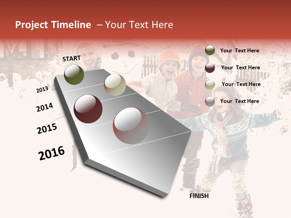 Smiling Full Length Male PowerPoint Template