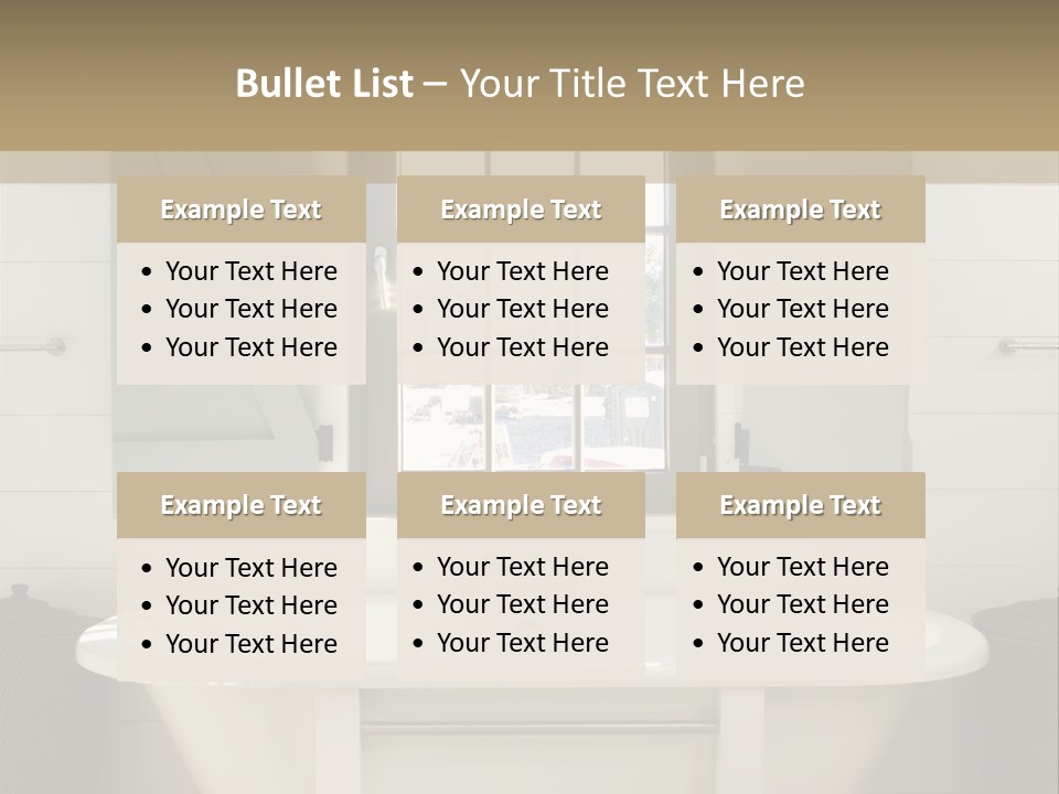 Residenz Wood Composition PowerPoint Template