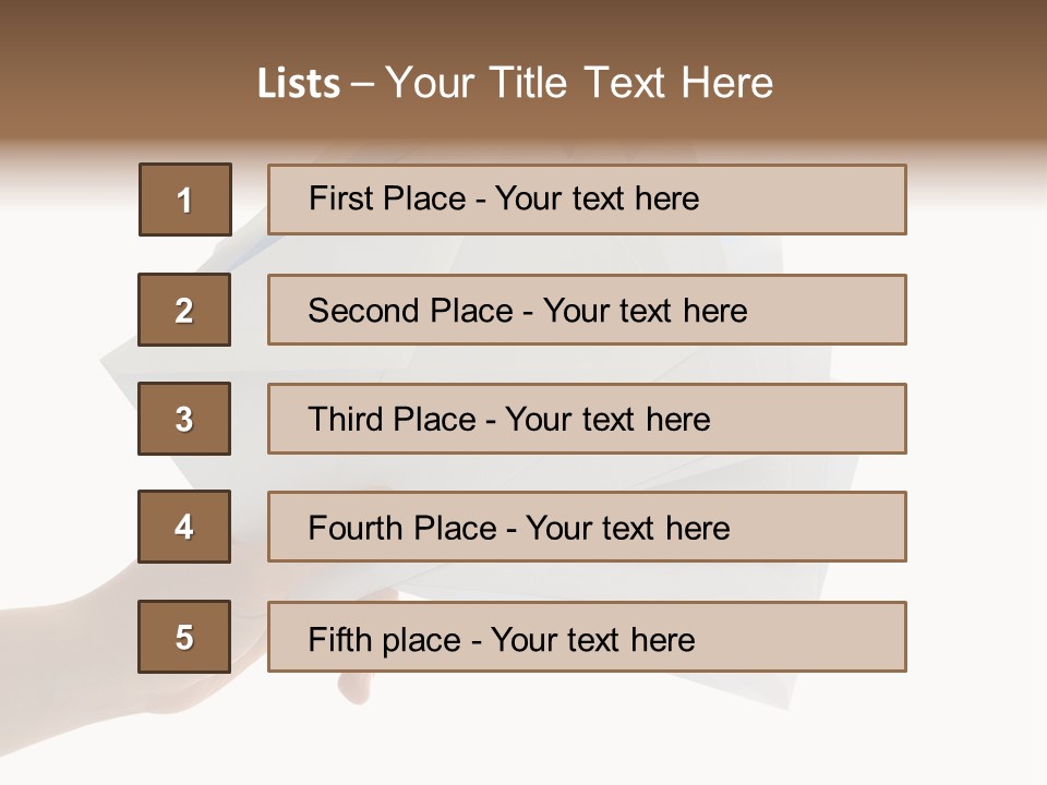 Object Hand Information PowerPoint Template