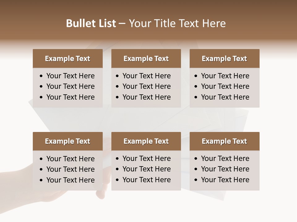 Object Hand Information PowerPoint Template