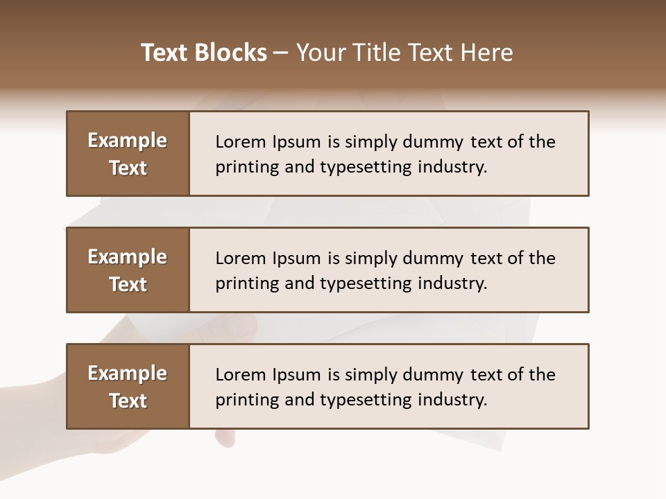 Object Hand Information PowerPoint Template