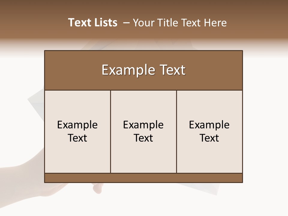 Object Hand Information PowerPoint Template