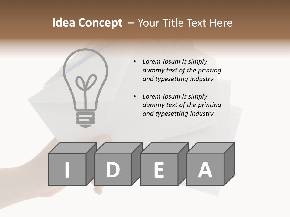Object Hand Information PowerPoint Template