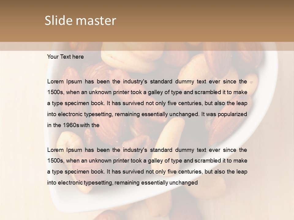 Kernel Walnut Food PowerPoint Template