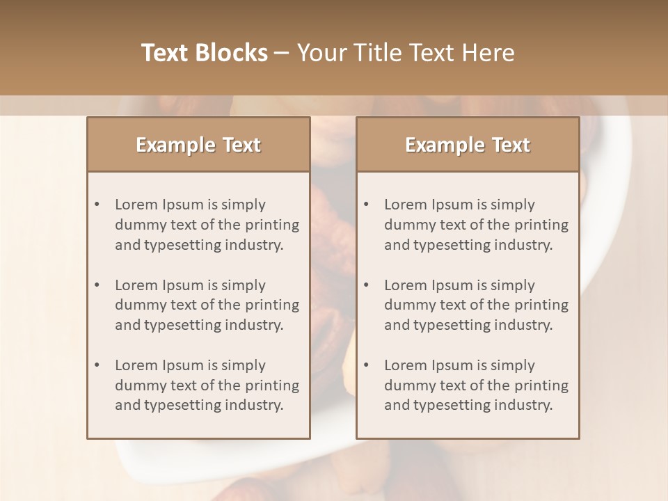 Kernel Walnut Food PowerPoint Template