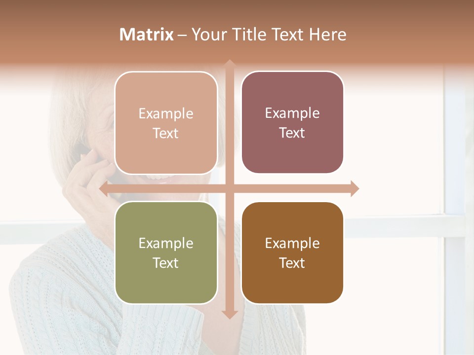 Cell Turquoise Lady PowerPoint Template