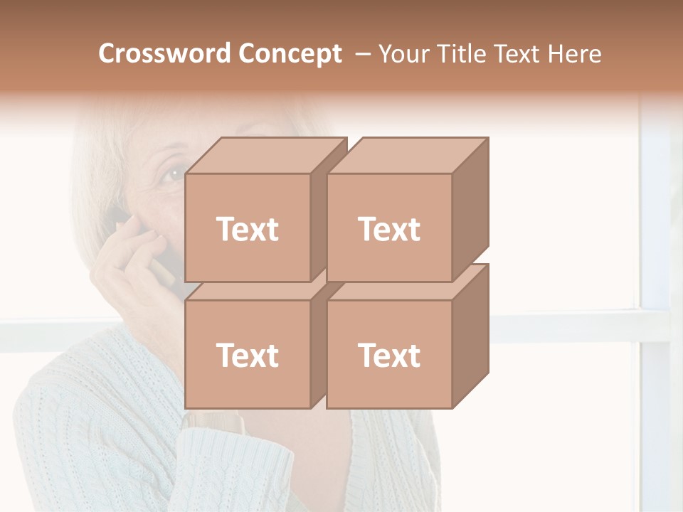 Cell Turquoise Lady PowerPoint Template