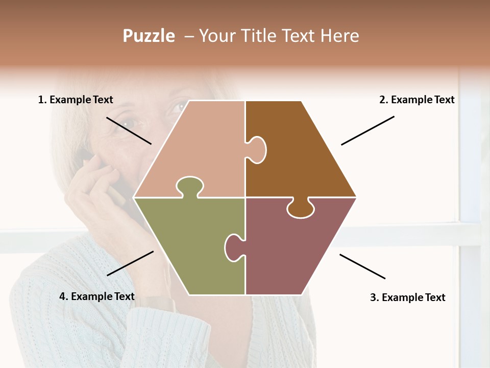 Cell Turquoise Lady PowerPoint Template