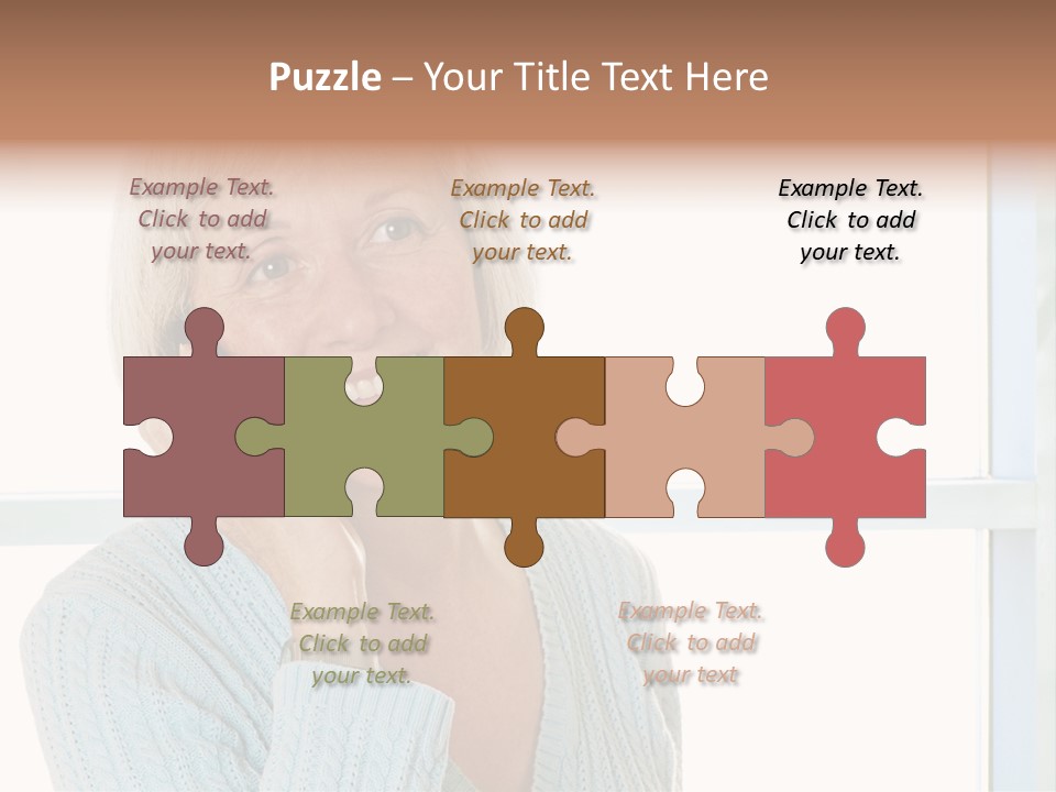 Cell Turquoise Lady PowerPoint Template