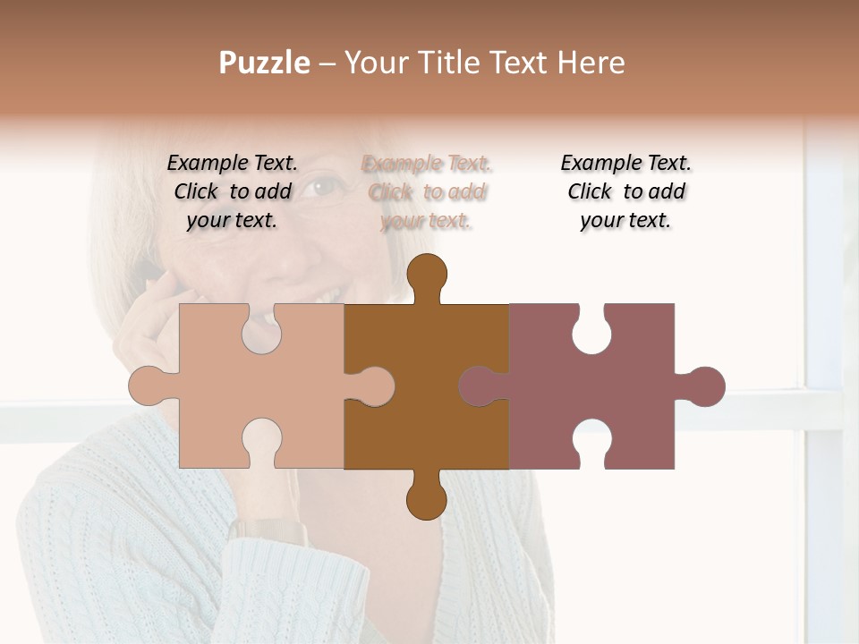 Cell Turquoise Lady PowerPoint Template