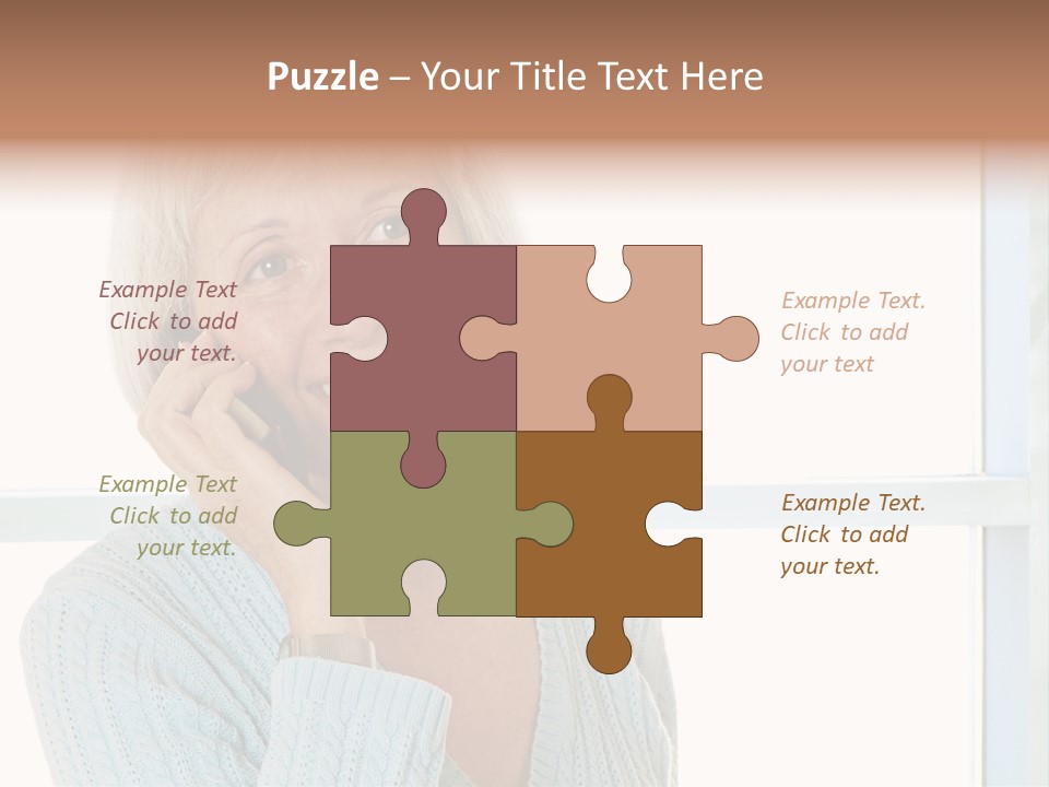 Cell Turquoise Lady PowerPoint Template