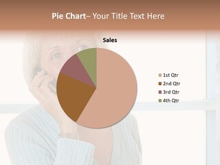 Cell Turquoise Lady PowerPoint Template