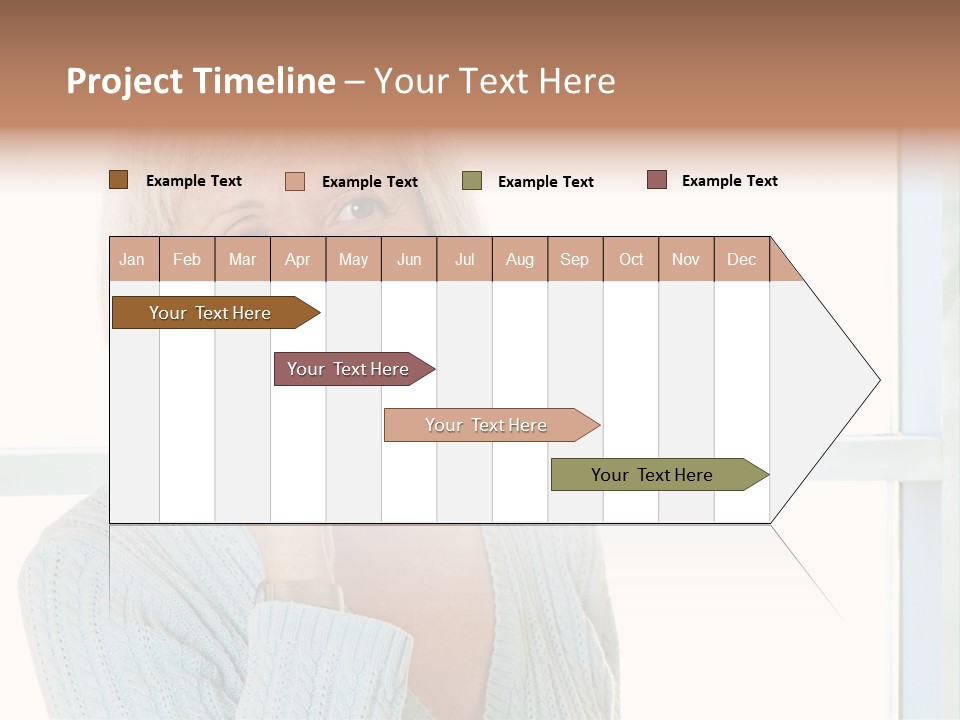 Cell Turquoise Lady PowerPoint Template