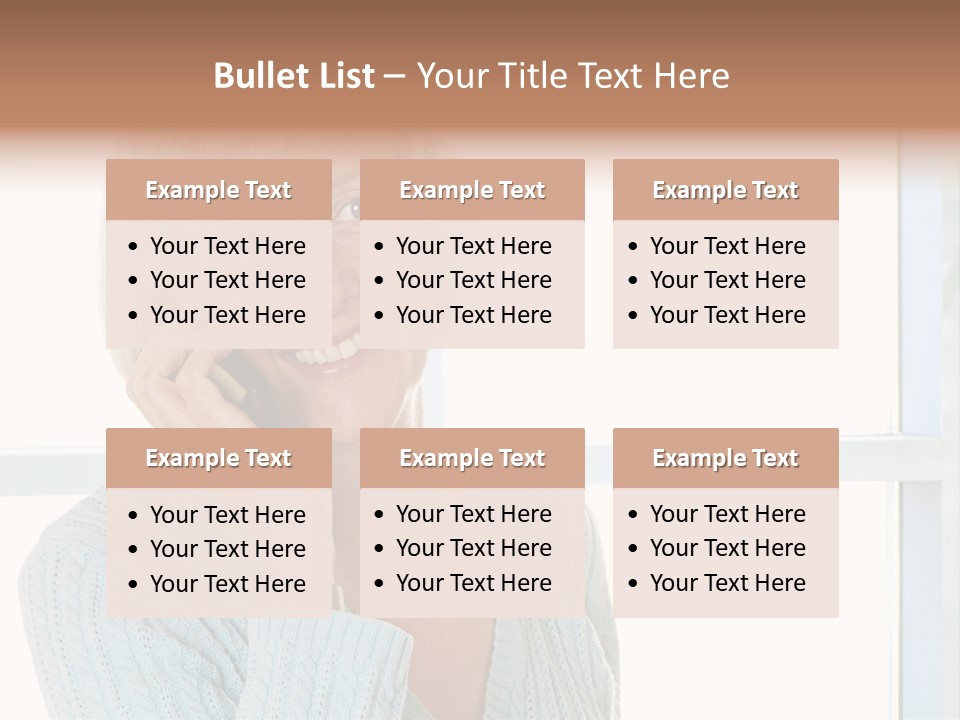 Cell Turquoise Lady PowerPoint Template