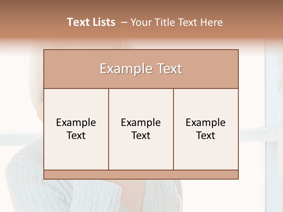 Cell Turquoise Lady PowerPoint Template
