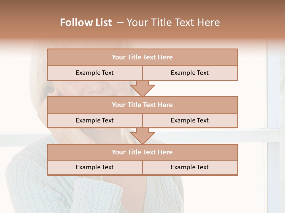 Cell Turquoise Lady PowerPoint Template