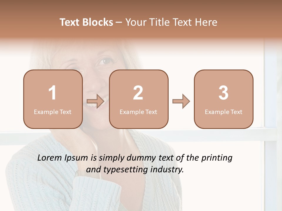 Cell Turquoise Lady PowerPoint Template